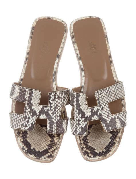 hermes women sandals|hermes snakeskin sandals.